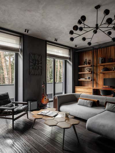  Modern Country House Living Room. Modern Constructivism by O&A Design Ltd.