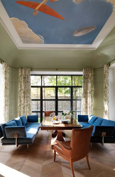  Art Nouveau Country House Dining Room. Family Residence in Constructivism Style by O&A Design Ltd.