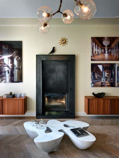  Art Deco Country House Living Room. Family Residence in Constructivism Style by O&A Design Ltd.