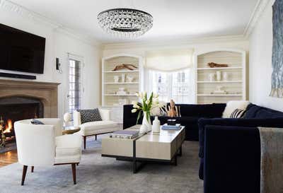  Transitional Family Home Living Room. Historic Home in Wilmette by Amy Kartheiser Design.
