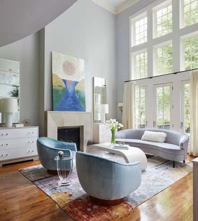  Art Deco Family Home Living Room. Peaceful Respite in Lakeview  by Amy Kartheiser Design.