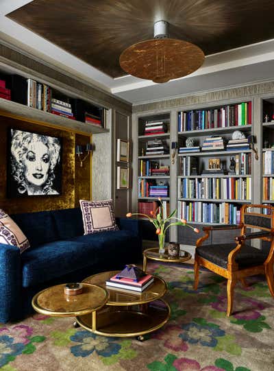 Maximalist Office and Study. Designer's Own Home by Wesley Moon Inc..