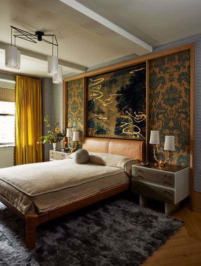 Maximalist Bedroom. Designer's Own Home by Wesley Moon Inc..
