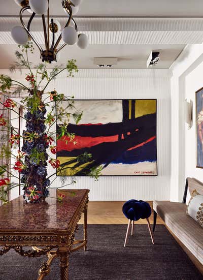  Maximalist Entry and Hall. Designer's Own Home by Wesley Moon Inc..