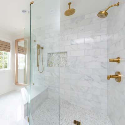  Coastal Family Home Bathroom. Foxcroft Remodel  by Nicole Scalabrino Interiors, LLC.