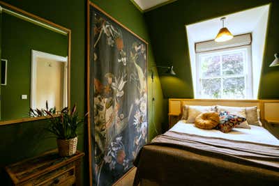  Maximalist Rustic Bachelor Pad Bedroom. Tiny guest bedroom by CreateR Interior Design.