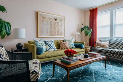 Eclectic Apartment Living Room. ARTESIAN by Sarah Montgomery Interiors.