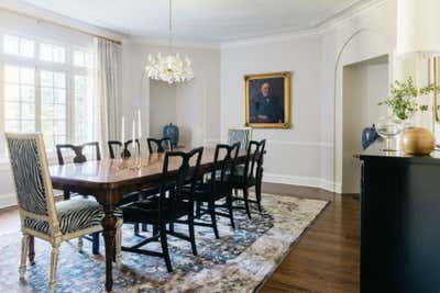  Transitional Family Home Dining Room. KENILWORTH HISTORIC HOME by Sarah Montgomery Interiors.