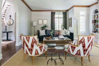  Eclectic Family Home Living Room. KENILWORTH HISTORIC HOME by Sarah Montgomery Interiors.