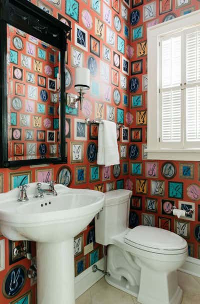  Eclectic Family Home Bathroom. KENILWORTH HISTORIC HOME by Sarah Montgomery Interiors.