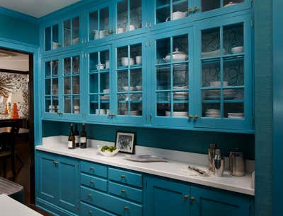 Contemporary Kitchen. Vibrant Winnetka Abode by Amy Kartheiser Design.