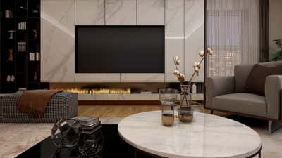  Minimalist Mid-Century Modern Family Home Living Room. Ellery Drive  by Eleganza Rooms.