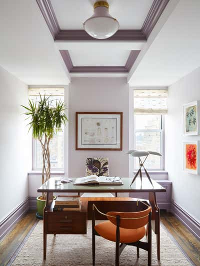  Mid-Century Modern Family Home Office and Study. Manhattan Duplex by Mendelson Group.