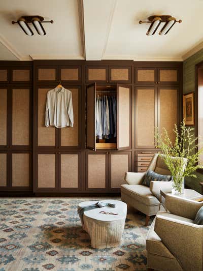  Mid-Century Modern Family Home Storage Room and Closet. Manhattan Duplex by Mendelson Group.