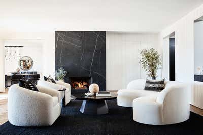  Contemporary Mid-Century Modern Family Home Living Room. Linda Flora by David Brian Sanders Interiors.