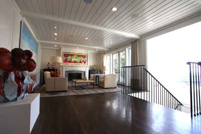 Contemporary Beach House Living Room. Ocean Way by David Brian Sanders Interiors.