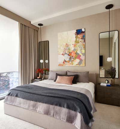  Scandinavian Art Deco Apartment Bedroom. West Village II by Tina Ramchandani Creative LLC.
