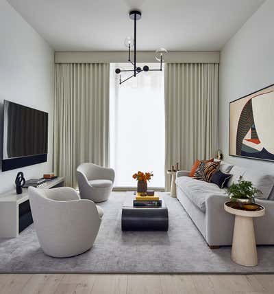  Mid-Century Modern Modern Apartment Living Room. West Village II by Tina Ramchandani Creative LLC.