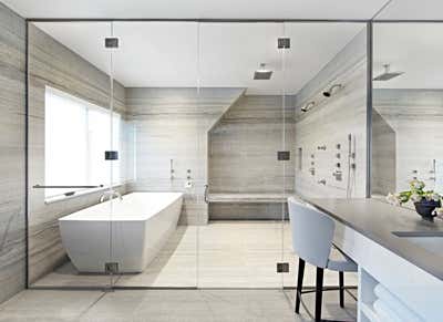  Mid-Century Modern Family Home Bathroom. Quogue by Tina Ramchandani Creative LLC.