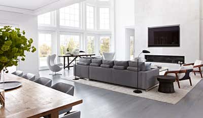  Mid-Century Modern Family Home Living Room. Quogue by Tina Ramchandani Creative LLC.