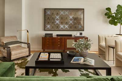  Mid-Century Modern Bohemian Apartment Living Room. Central Park West by Tina Ramchandani Creative LLC.