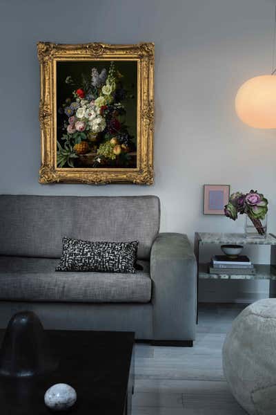  Minimalist Eclectic Apartment Living Room. Sotheby by Tina Ramchandani Creative LLC.