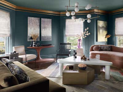  Art Deco Contemporary Apartment Living Room. Plainfield by Tina Ramchandani Creative LLC.