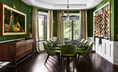 Art Deco Dining Room. Wine Country Home by Jeff Schlarb Design Studio.