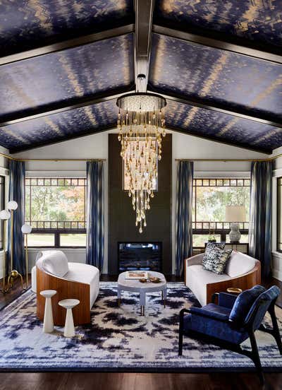 Art Deco Living Room. Wine Country Home by Jeff Schlarb Design Studio.
