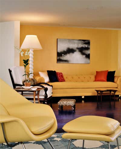 Art Deco Living Room. Miami art collector by Dana Nicholson Studio Inc..
