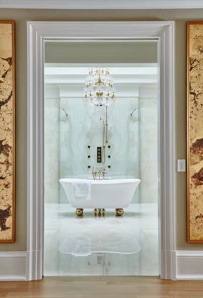  Maximalist Hollywood Regency Family Home Bathroom. Kingsway by Alexandra Naranjo Designs.