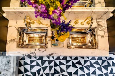  Preppy Hollywood Regency Bathroom. Timeless Elegance by Alexandra Naranjo Designs.