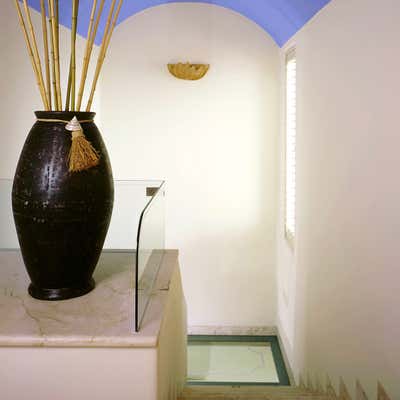  Mediterranean Vacation Home Entry and Hall. Townhouse F by Jerry Jacobs Design.