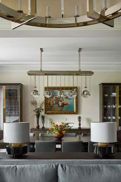  Art Nouveau Bohemian Dining Room. Step Inside An Art Collector’s Contemporary Apartment by O&A Design Ltd.