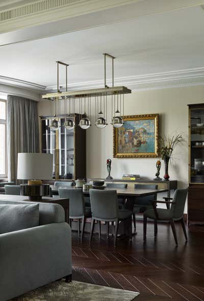  Art Nouveau Bohemian Dining Room. Step Inside An Art Collector’s Contemporary Apartment by O&A Design Ltd.