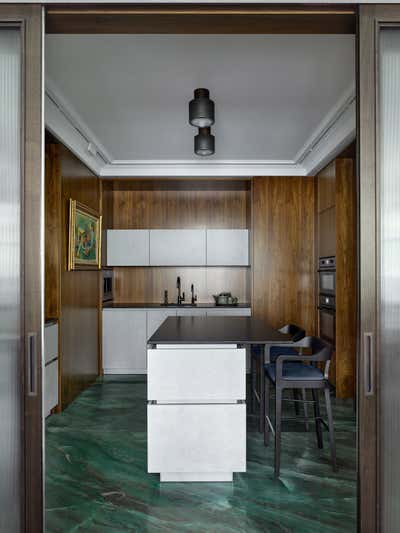  Art Nouveau Bohemian Apartment Kitchen. Step Inside An Art Collector’s Contemporary Apartment by O&A Design Ltd.