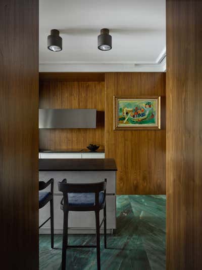  Arts and Crafts Kitchen. Step Inside An Art Collector’s Contemporary Apartment by O&A Design Ltd.