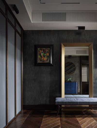  Arts and Crafts Entry and Hall. Step Inside An Art Collector’s Contemporary Apartment by O&A Design Ltd.