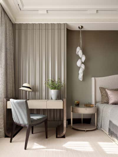 Art Deco Bedroom. Step Inside An Art Collector’s Contemporary Apartment by O&A Design Ltd.