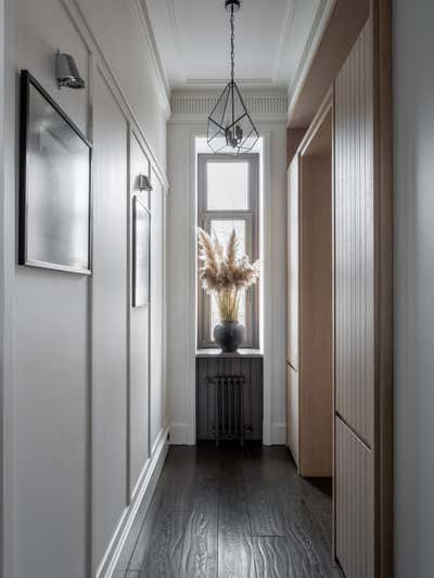  Craftsman Scandinavian Apartment Entry and Hall. Apartment of architect Oleg Klodt by O&A Design Ltd.