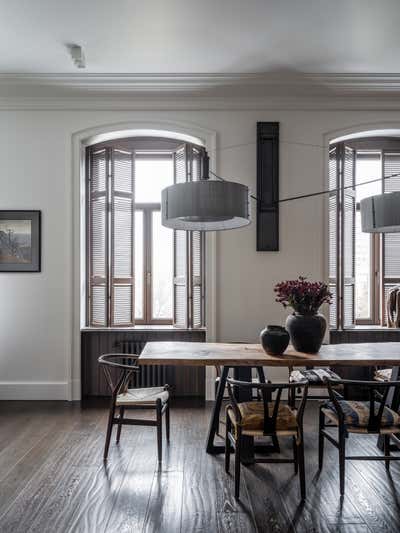  Contemporary Traditional Apartment Dining Room. Apartment of architect Oleg Klodt by O&A Design Ltd.