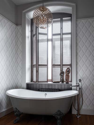  Craftsman Scandinavian Apartment Bathroom. Apartment of architect Oleg Klodt by O&A Design Ltd.