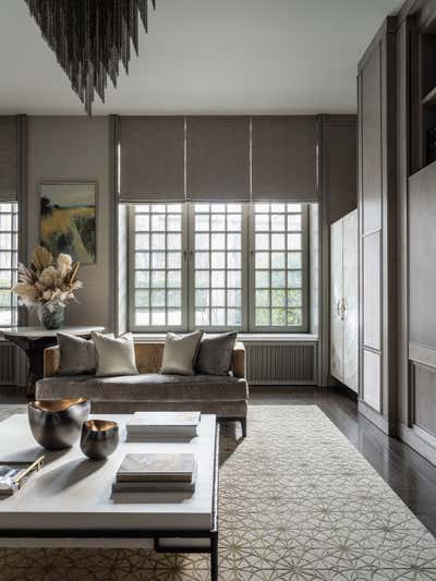  Contemporary Apartment Living Room. London townhouse with bohemian timeless french charm by O&A Design Ltd.