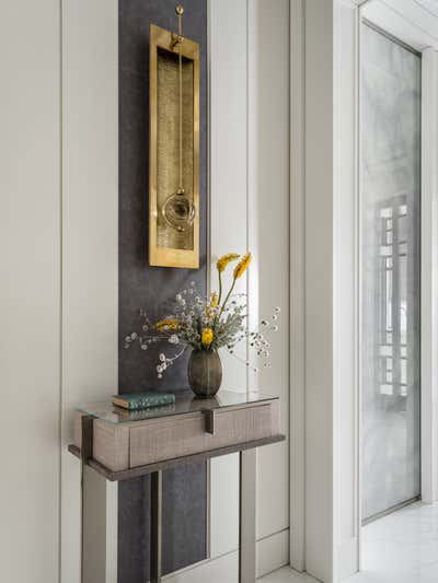 Art Deco Entry and Hall. White and Neutral by O&A Design Ltd.