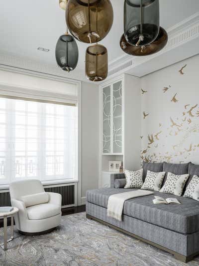  Eclectic Children's Room. White and Neutral by O&A Design Ltd.