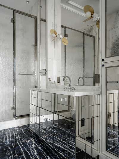  Art Deco Apartment Bathroom. White and Neutral by O&A Design Ltd.