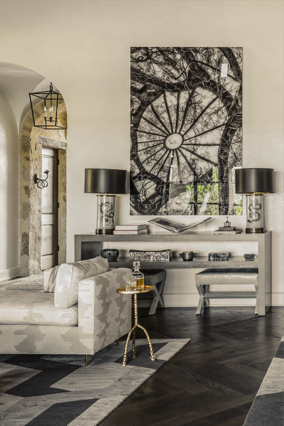  French Family Home Living Room. Houston Oaks by Lucinda Loya Interiors.