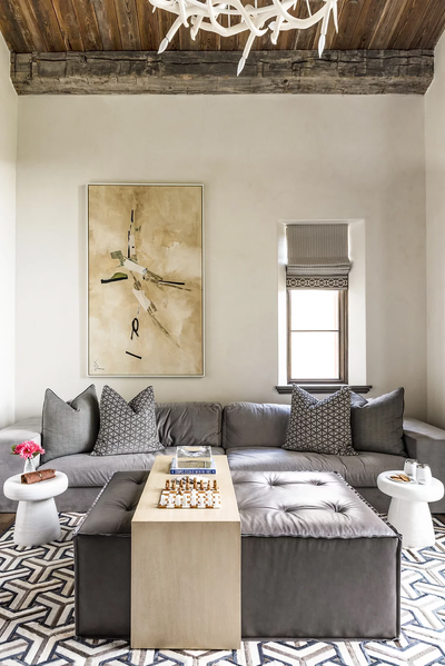  French Western Living Room. Houston Oaks by Lucinda Loya Interiors.