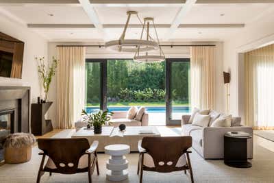 Mid-Century Modern Beach House Living Room. Watermill Splendor  by Jessica Gersten Interiors.