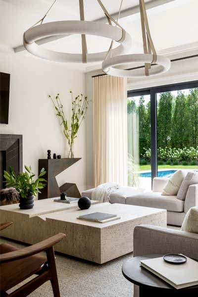  Beach Style Beach House Living Room. Watermill Splendor  by Jessica Gersten Interiors.